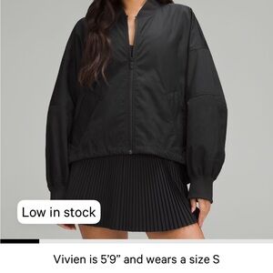 Women's Black Cinch Bomber Jacket